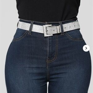 Silver Rhinestone Belt